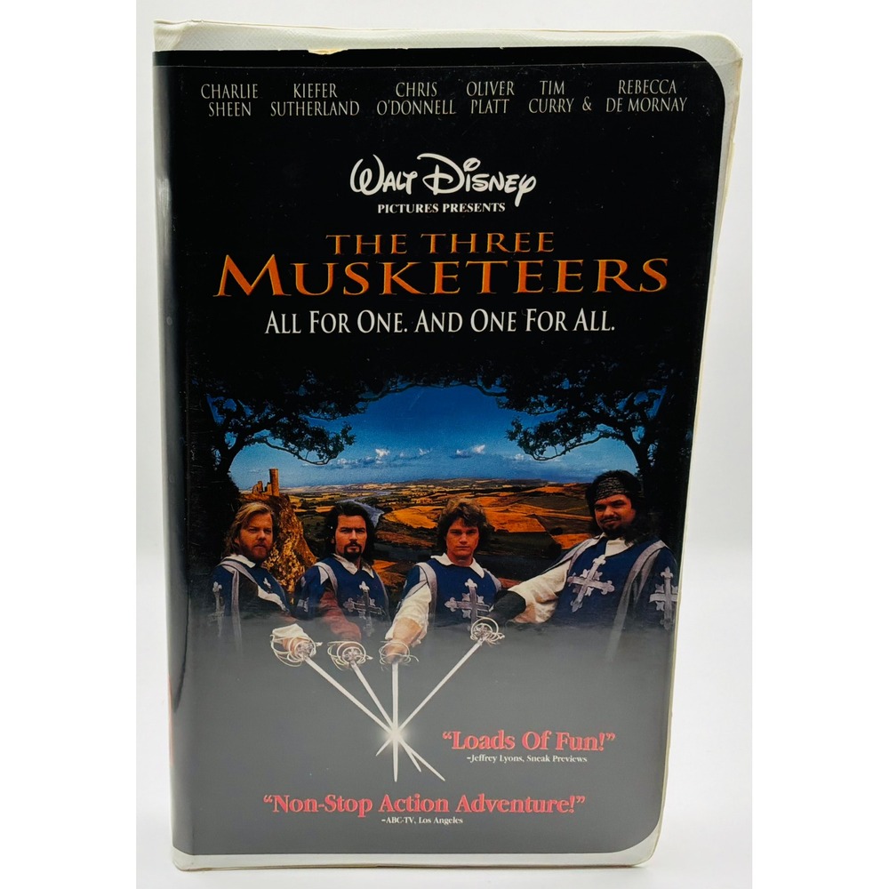 The Three Musketeers 1993 VHS Walt Disney Clamshell Case